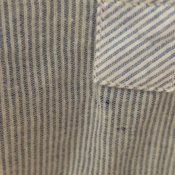 Loft lightweight cotton blue and white striped top shirt blouse - Picture 8 of 8